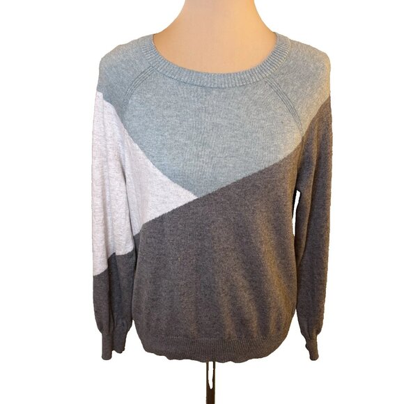 Prana Sweaters - Prana Women's Havaar Colorblock Long Sleeve Sweater Gray Wool Blend Size XS #252